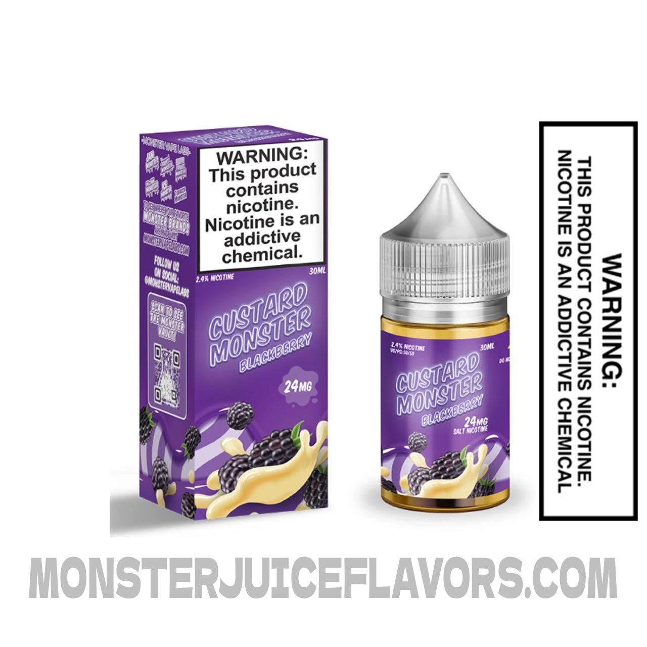 Blackberry Custard Monster Salt Nic - 30ml