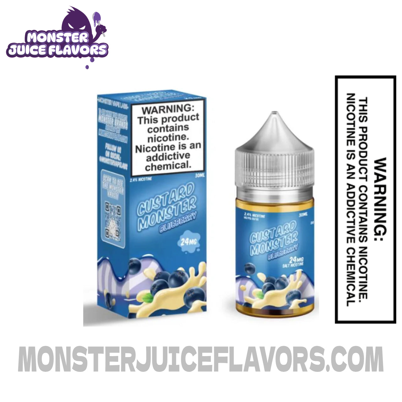 Blueberry Custard Monster Salt Nic - 30ml