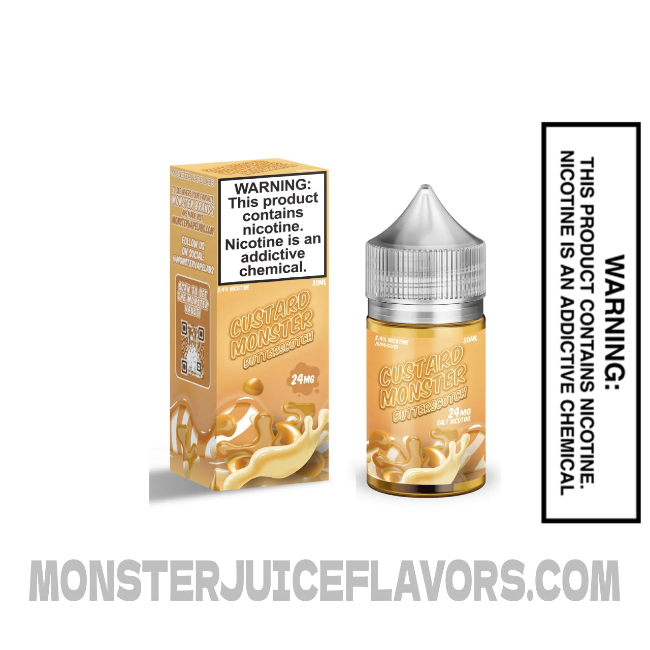 Butterscotch Custard Monster Salt E-Liquid - 30mL