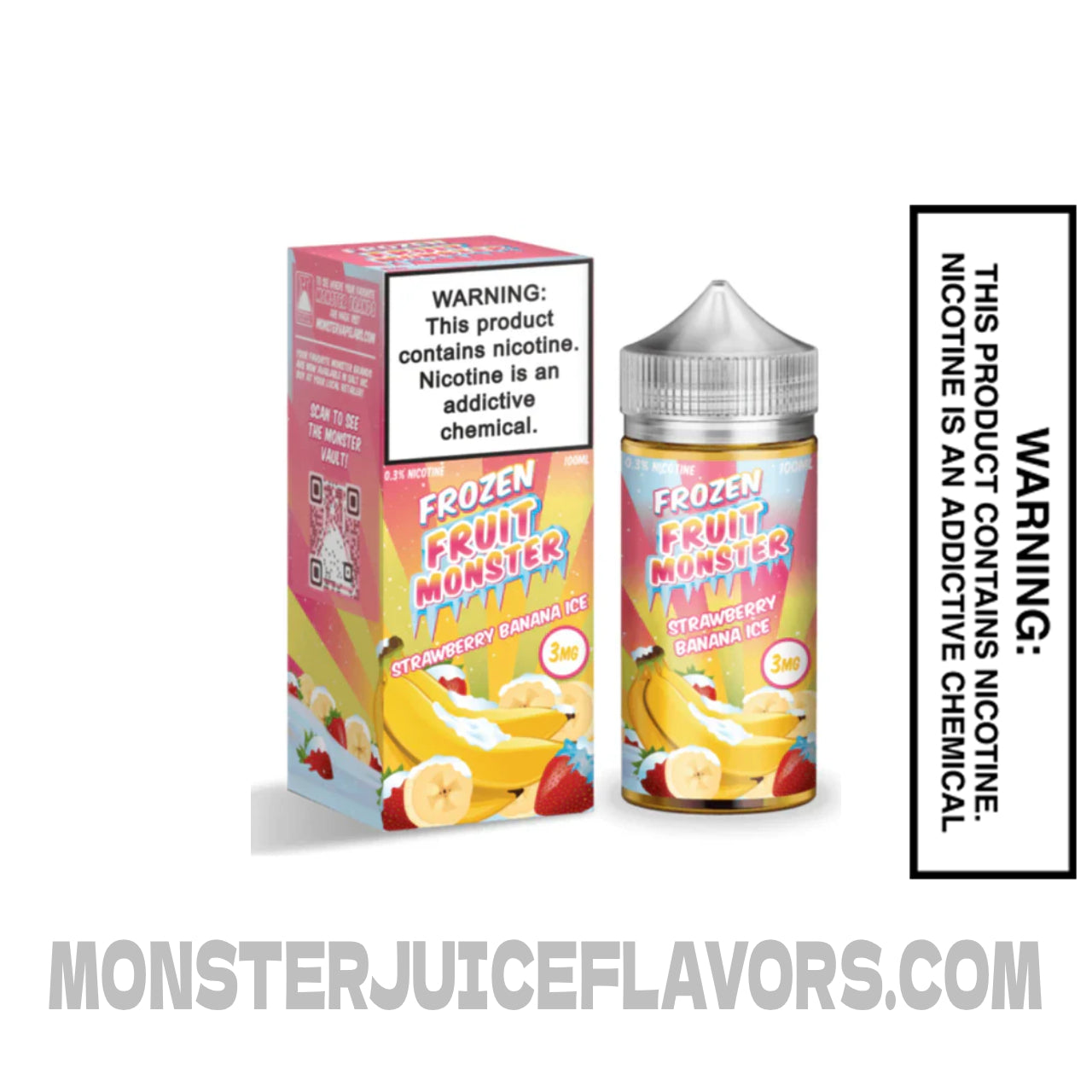 Strawberry Banana Ice - (ICED) Frozen Fruit Monster E-Liquid 100ML