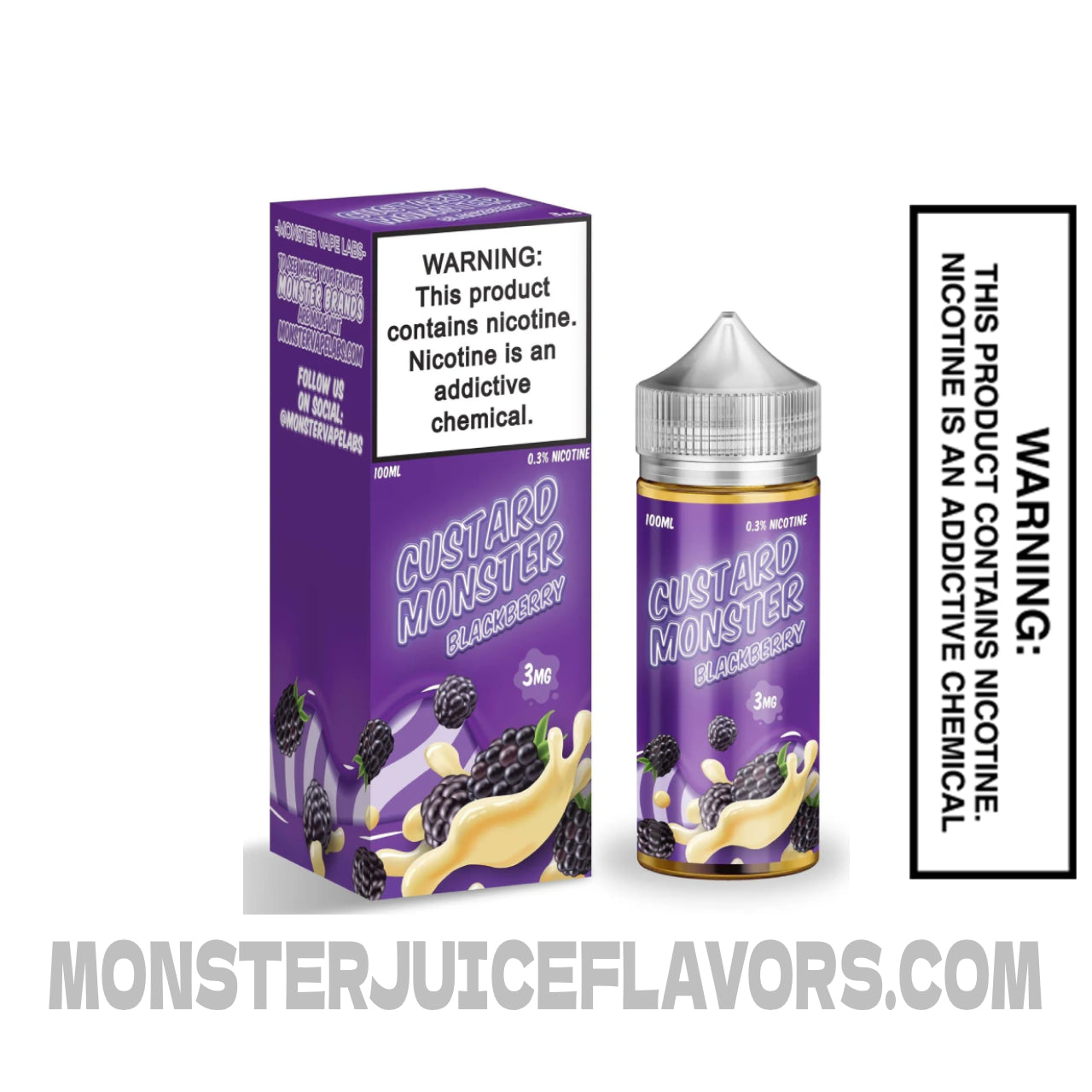 Blackberry Custard Monster E Liquid - 100ml