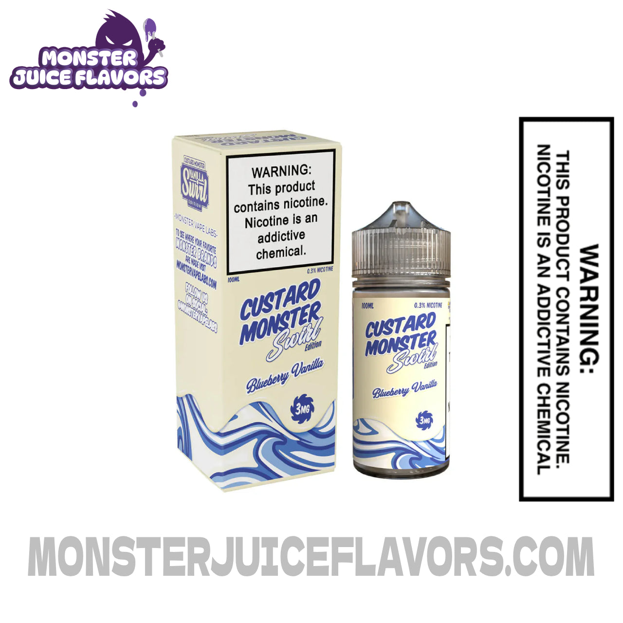 Blueberry Vanilla Custard Monster Swirl Edition E Liquid - 100ml