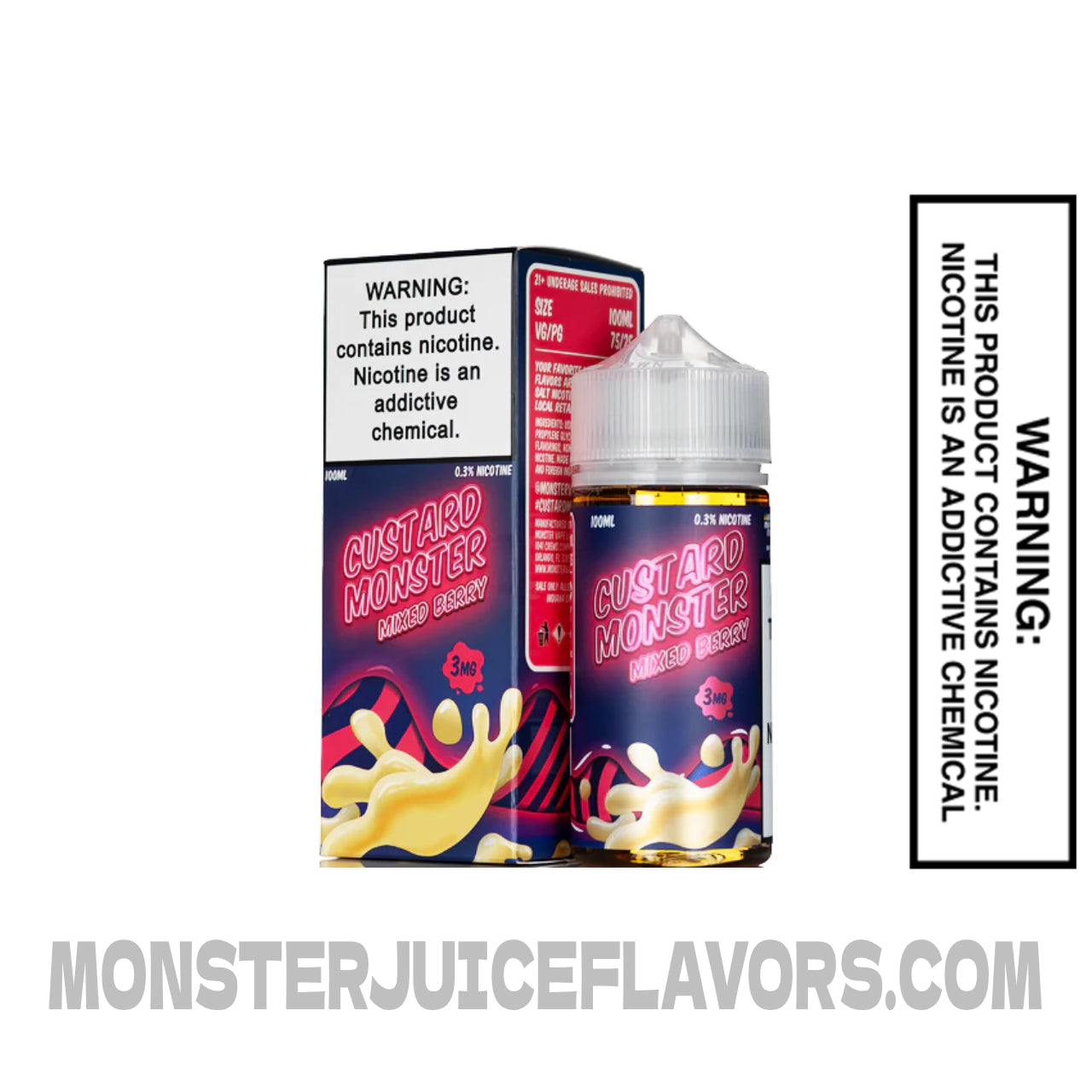 Custard Monster Mixed Berry E-Liquid - 100mL