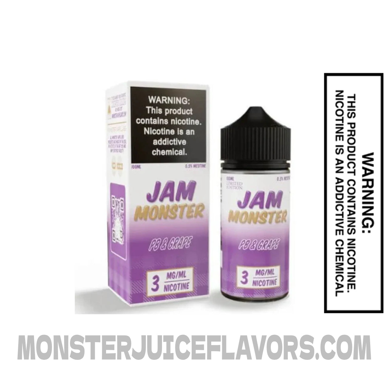 Grape peanut butter jam monster e liquid by Jam Monster 100ml Vape Device