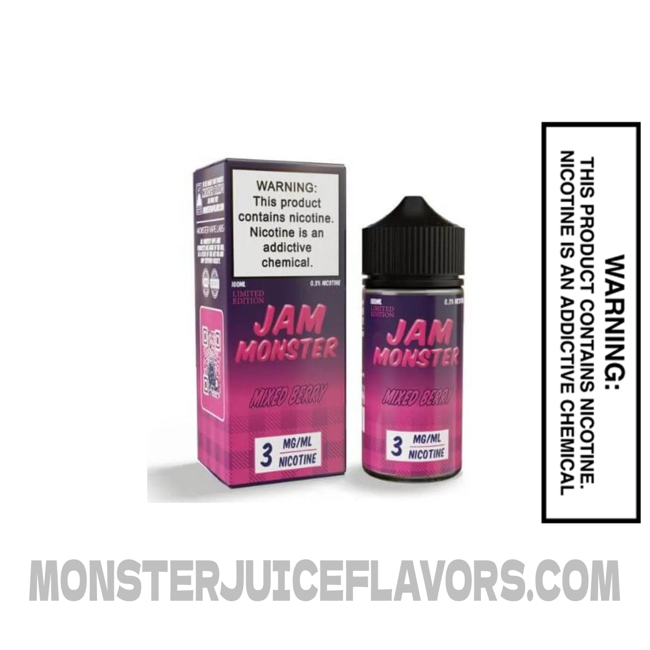Mixed berry jam monster E liquid by Jam Monster 100ml Vape Device