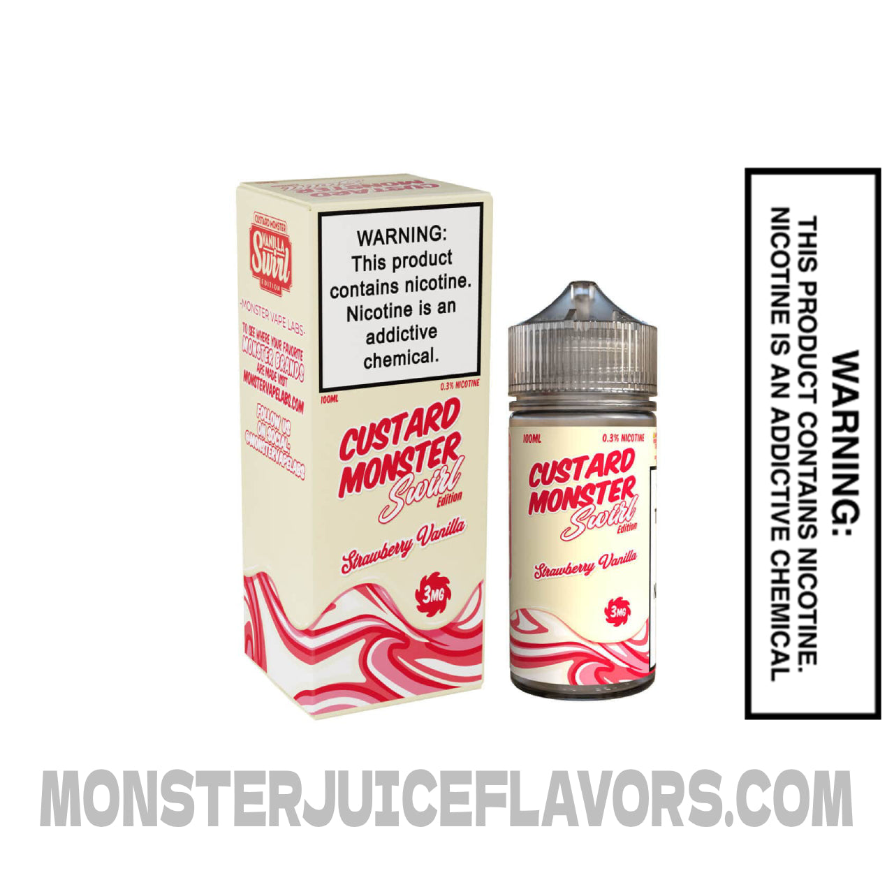 Strawberry Vanilla Swirl Edition Custard Monster E Liquid - 100ml