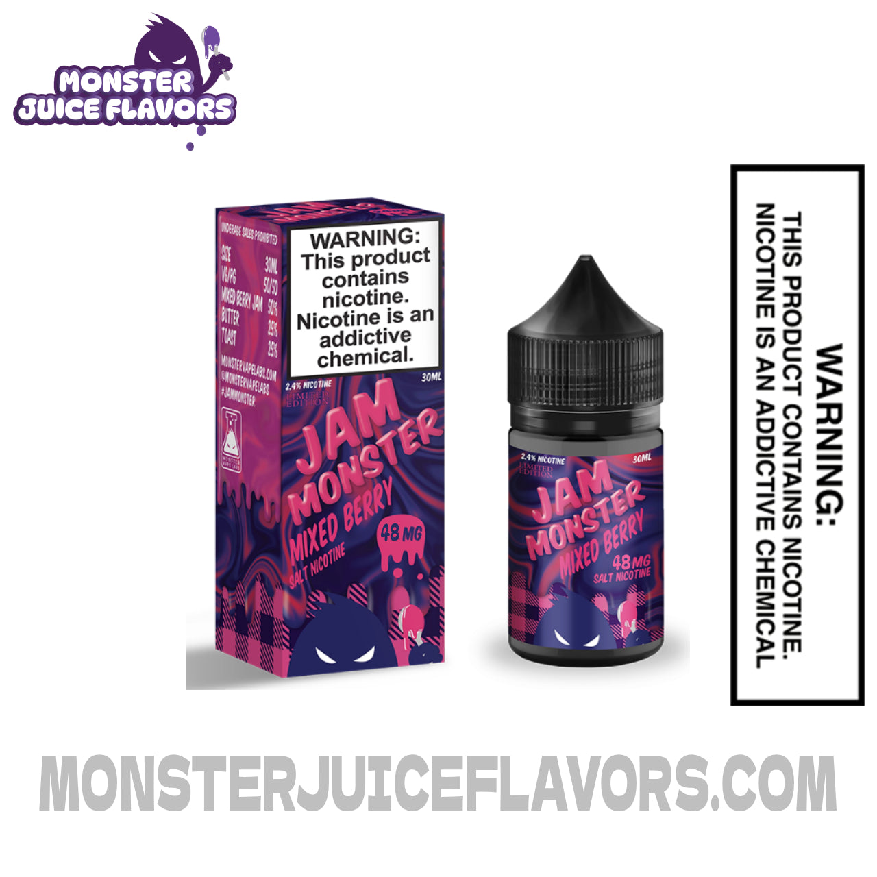 Mixed berry Jam Monster Salt Nic - 30ml