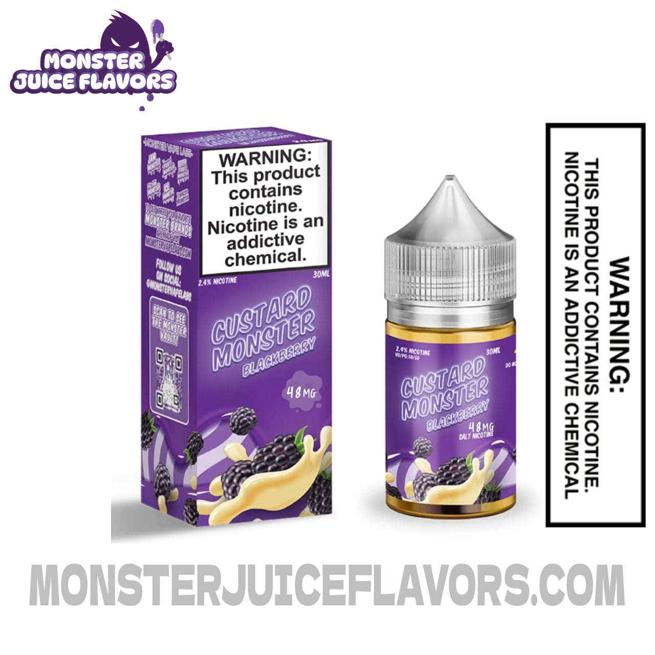 Blackberry Custard Monster Salt Nic - 30ml