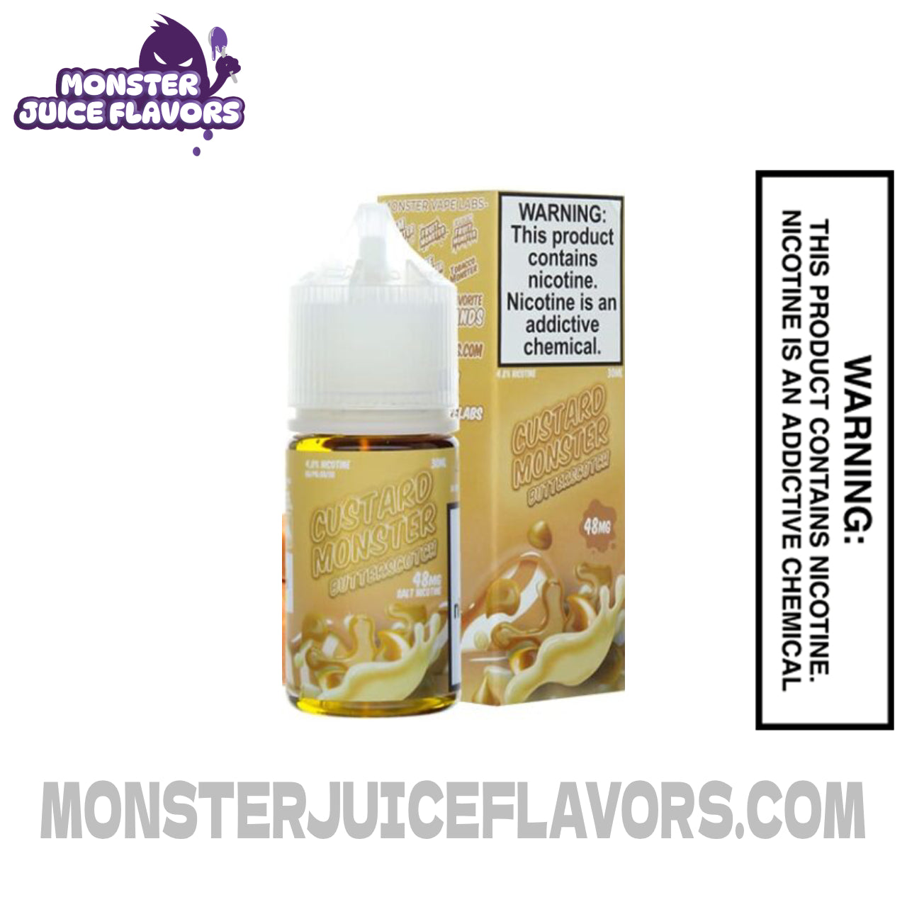 Butterscotch Custard Monster Salt E-Liquid - 30mL