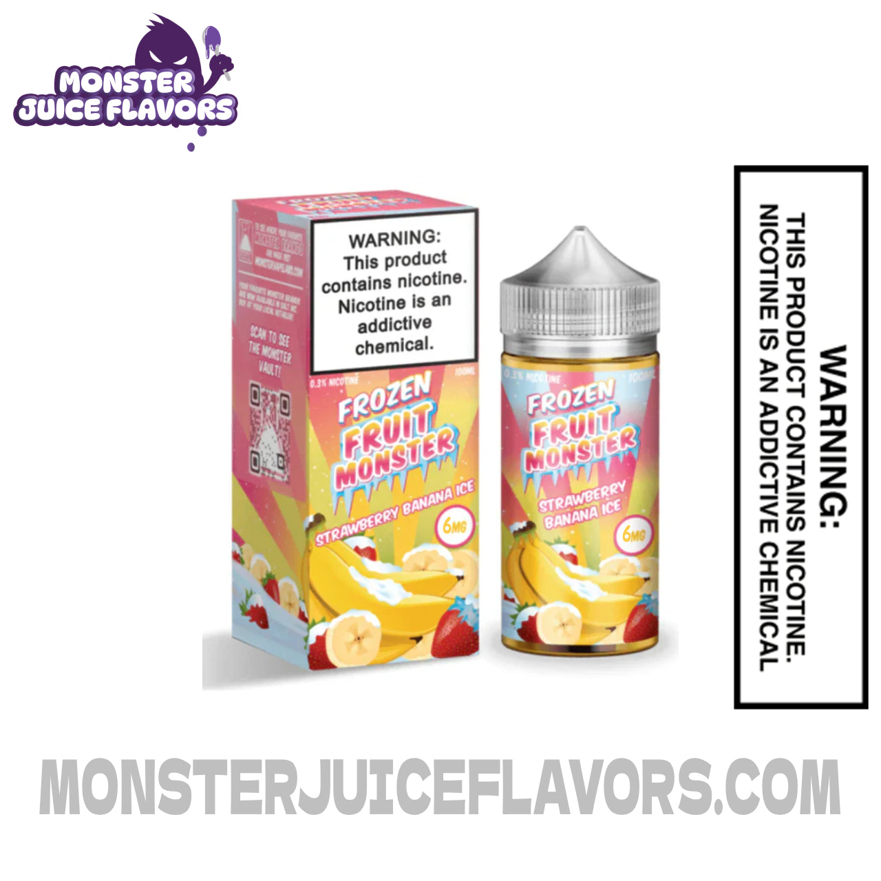 Strawberry Banana Ice - (ICED) Frozen Fruit Monster E-Liquid 100ML