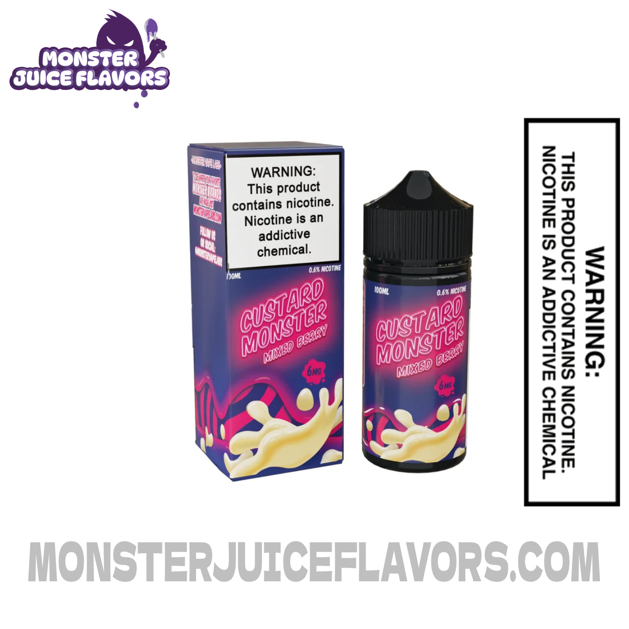 Custard Monster Mixed Berry E-Liquid - 100mL