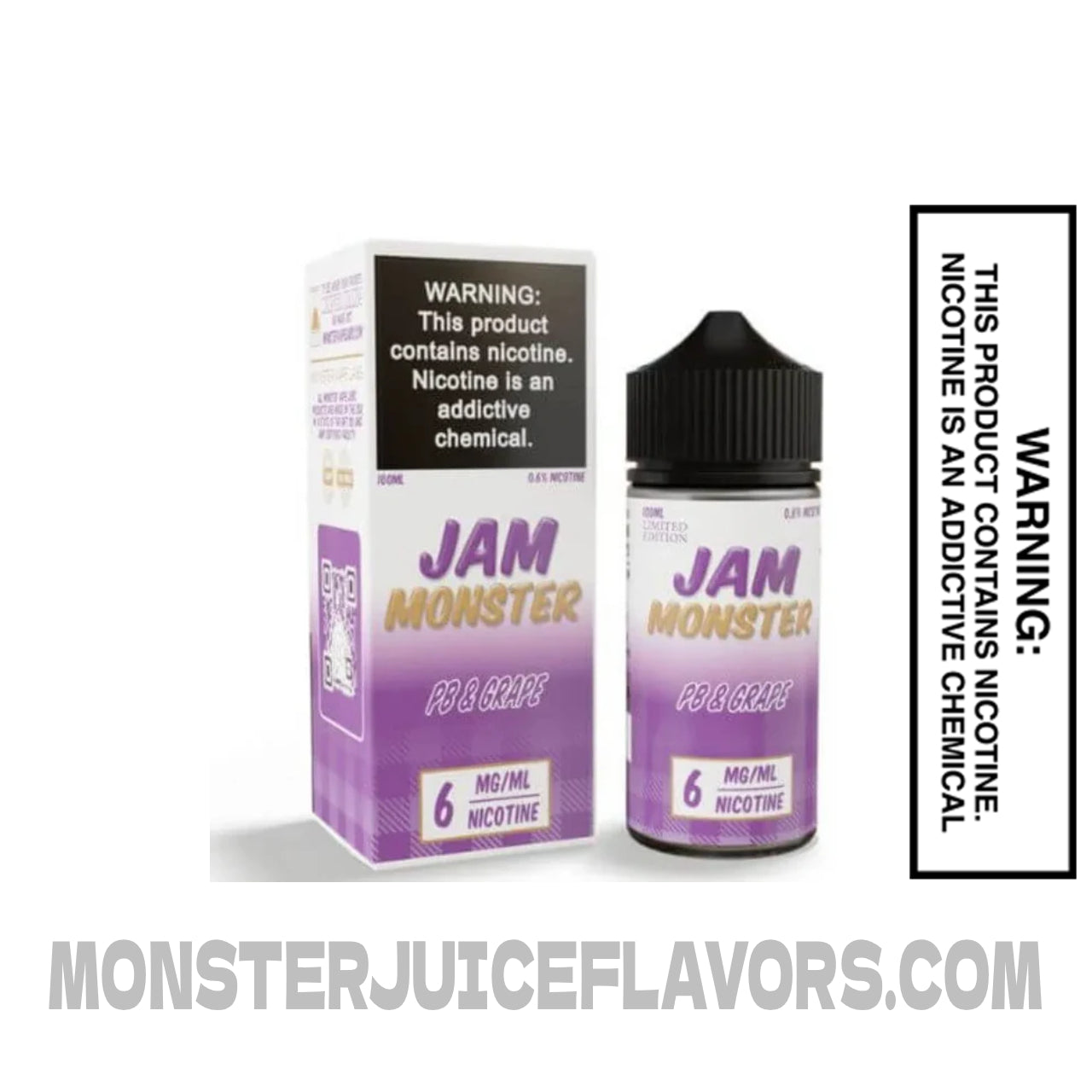 Grape peanut butter jam monster e liquid by Jam Monster 100ml Vape Device