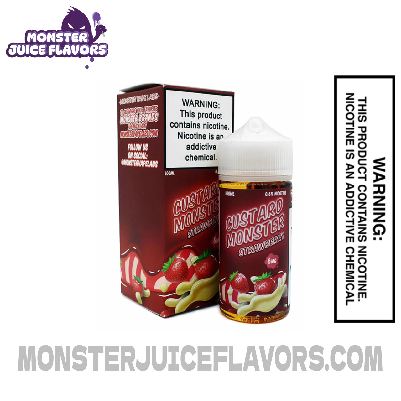 Strawberry Custard Monster E Liquid - 100ml