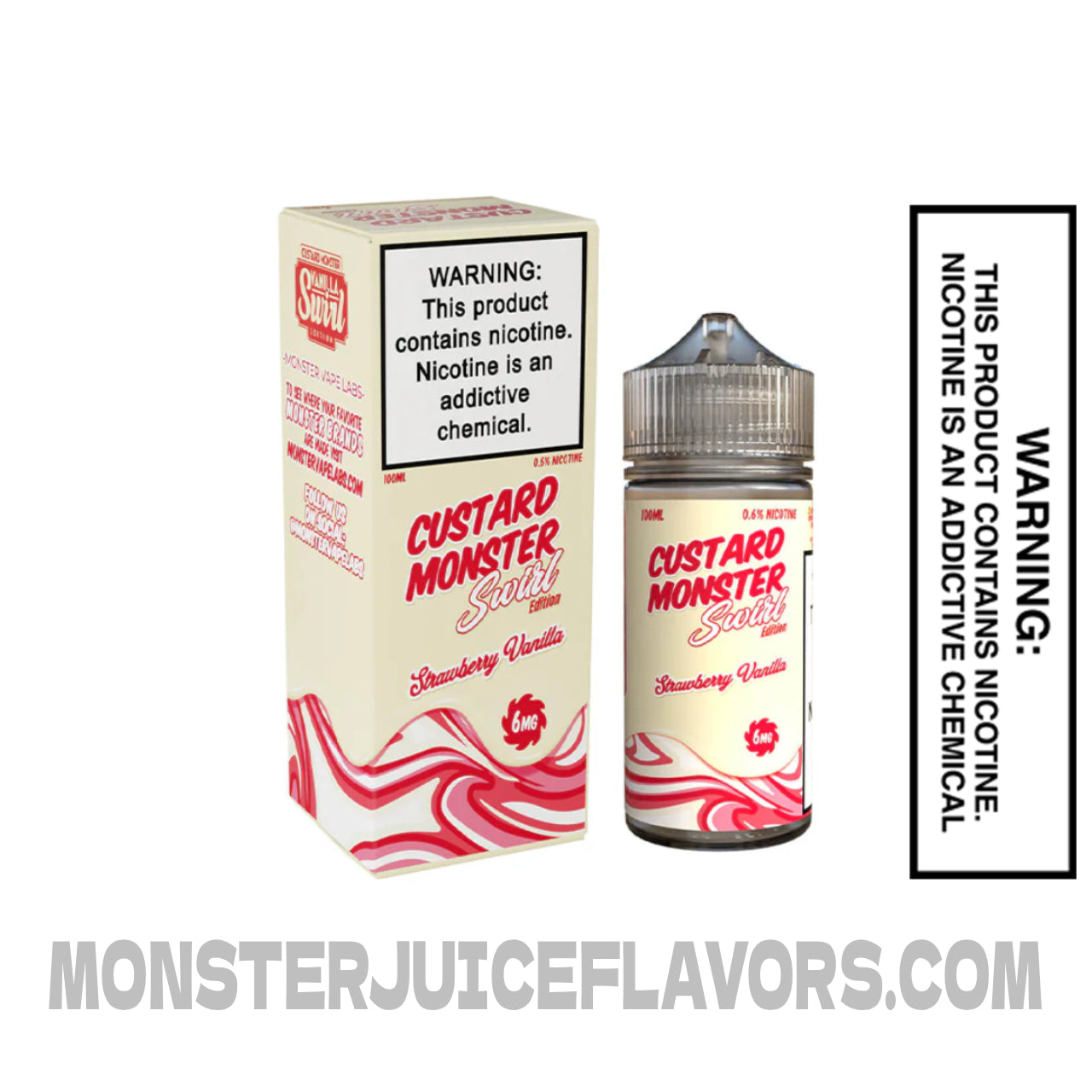 Strawberry Vanilla Swirl Edition Custard Monster E Liquid - 100ml
