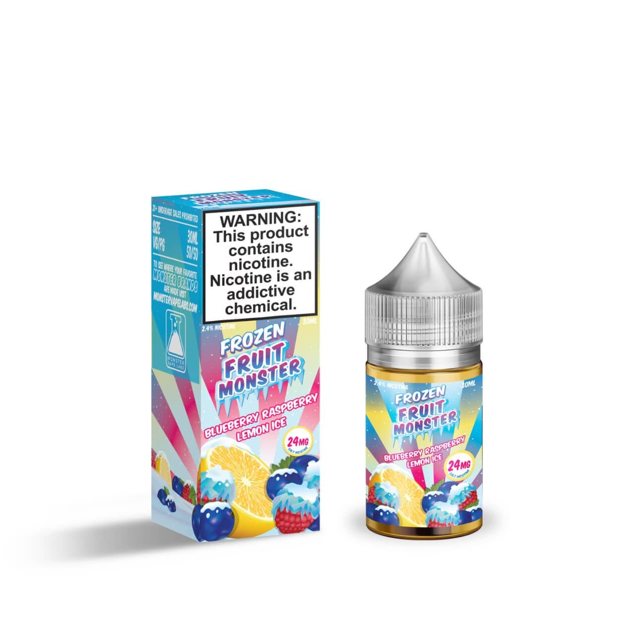 Blueberry Raspberry Lemon Ice - (ICED) Frozen Fruit Monster Salt E-Liquid 30ML