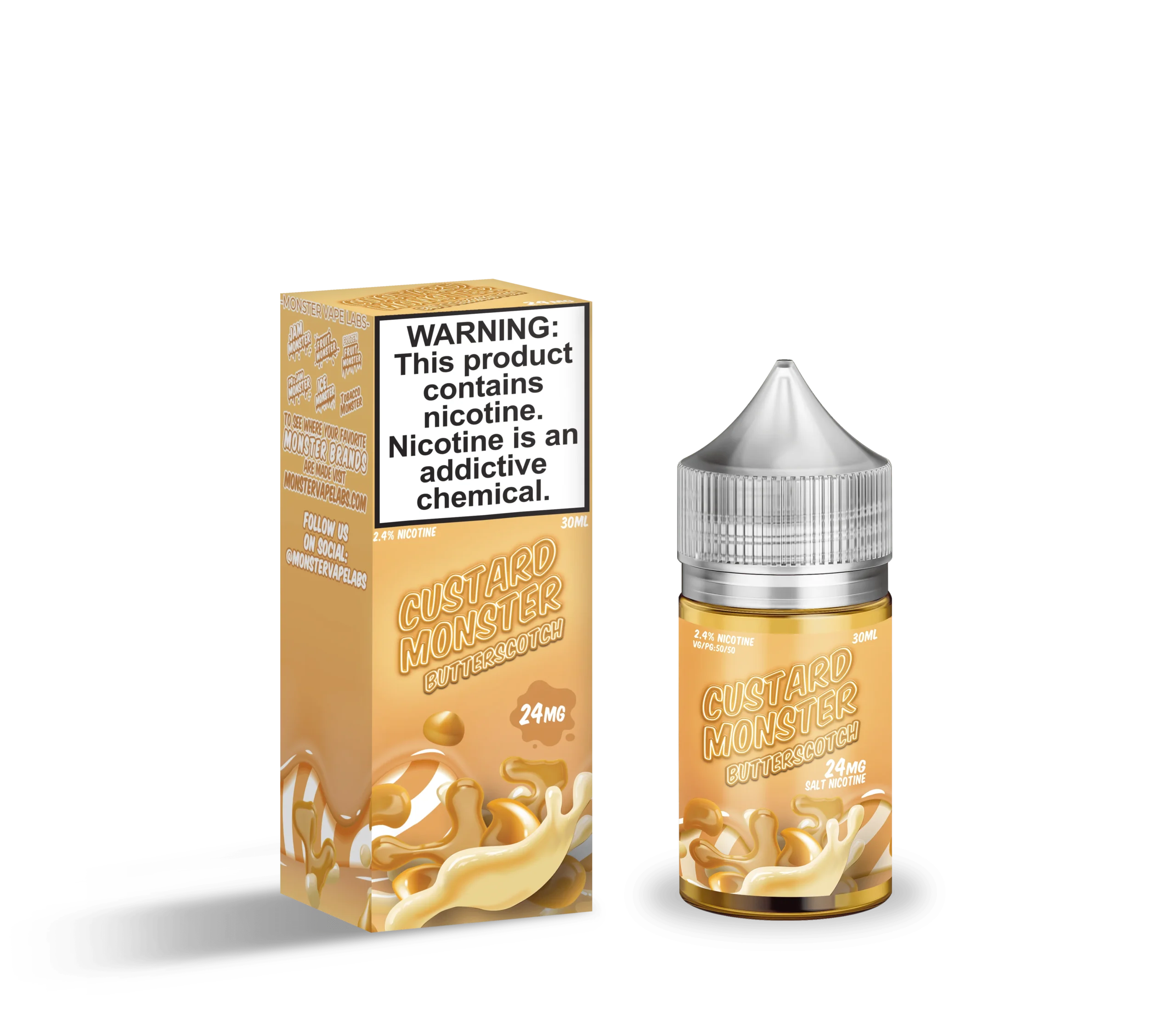 Butterscotch Custard Monster Salt E-Liquid - 30mL