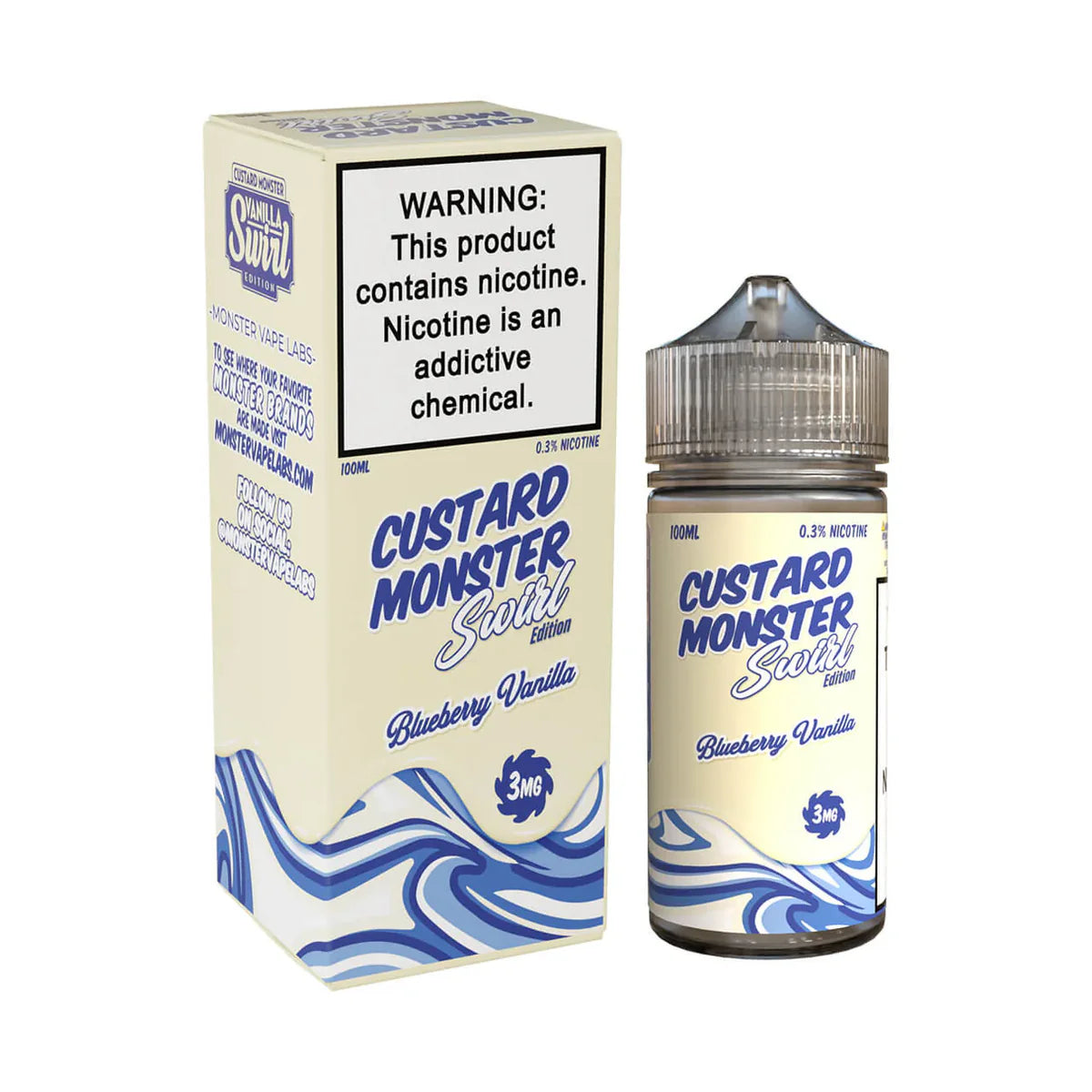 Blueberry Vanilla Custard Monster E-Liquid Swirl Edition - 100mL