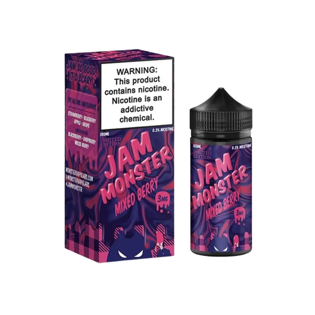 Mixed berry jam monster E liquid by Jam Monster 100ml Vape Device