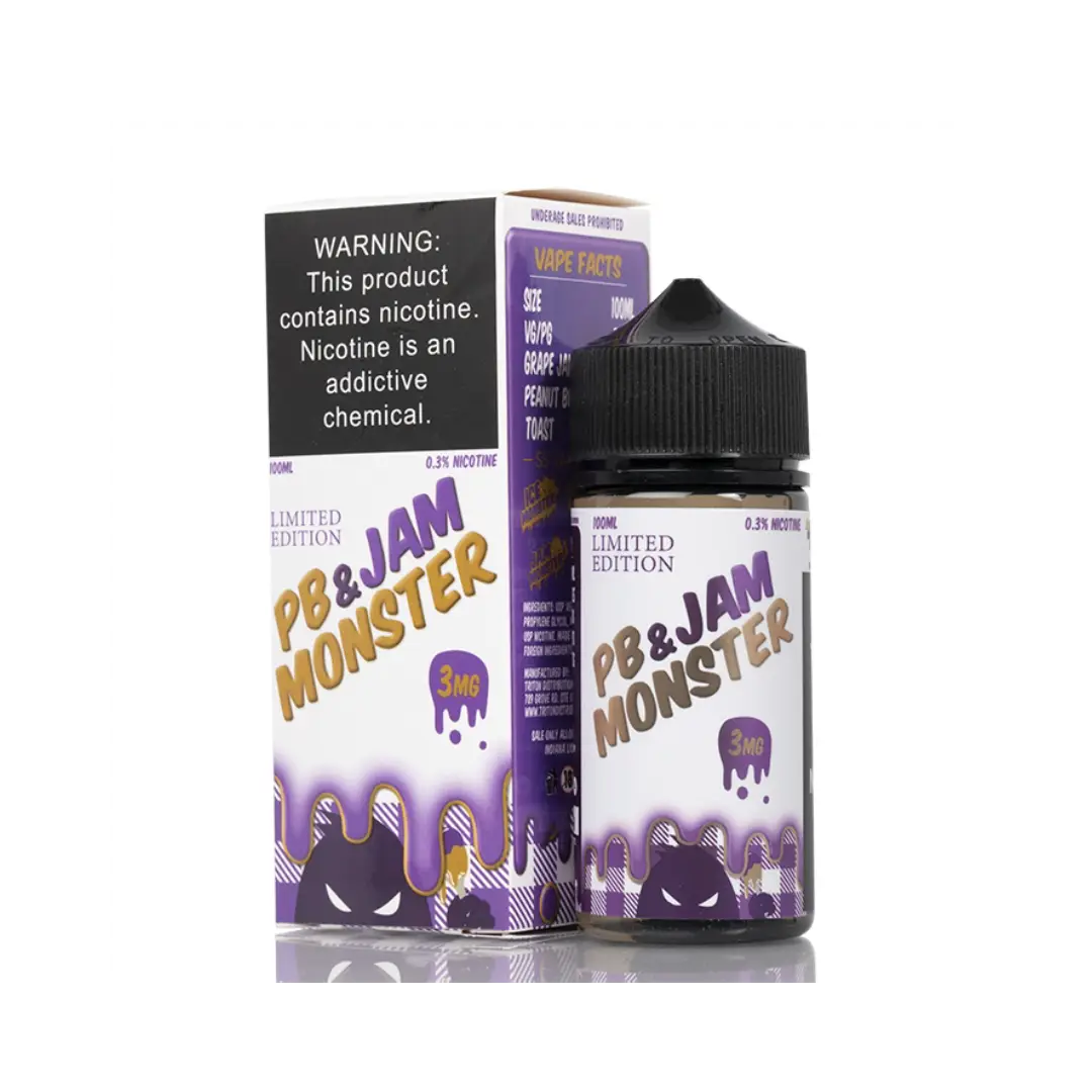 Grape pb jam monster e liquid by Jam Monster | Smooth Vape Flavor