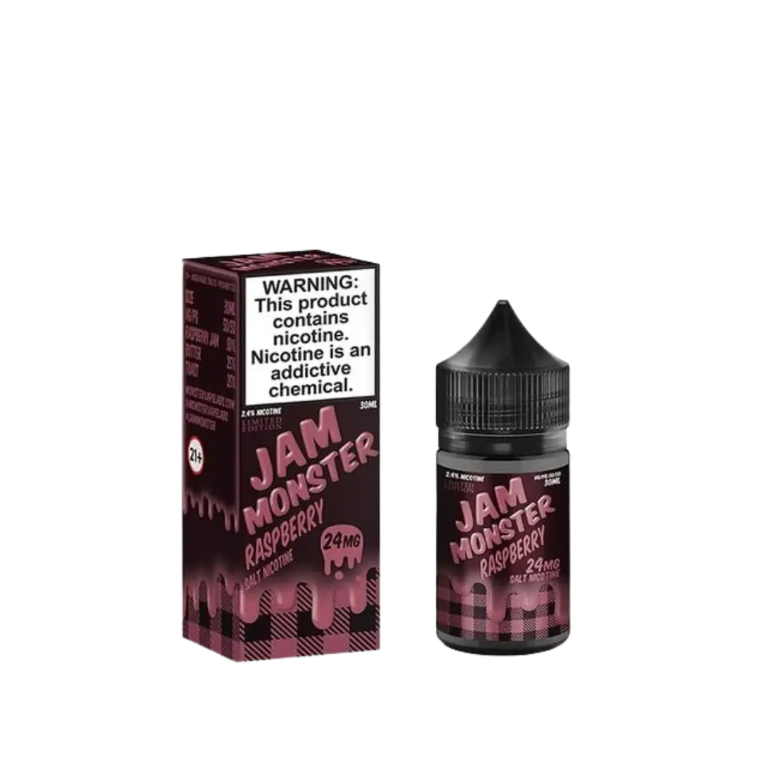 Raspberry jam monster salt nic by Jam Monster E Liquid Refillable Vape Device