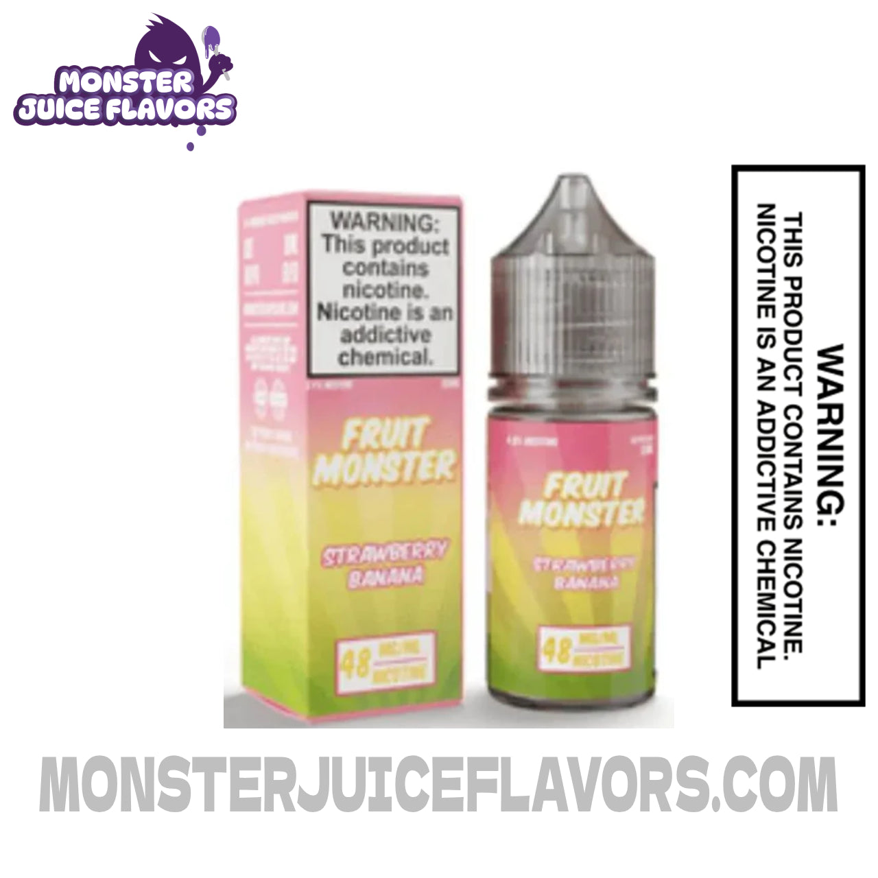 Strawberry Banana Ice Frozen Fruit Monster Salt Nic