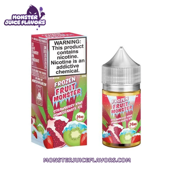 Strawberry Kiwi Pomegrante - (ICED) Frozen Fruit Monster Salt E-Liquid 30ML