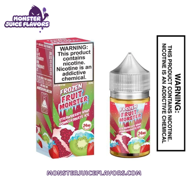 Strawberry Kiwi Pomegrante - (ICED) Frozen Fruit Monster Salt E-Liquid 30ML
