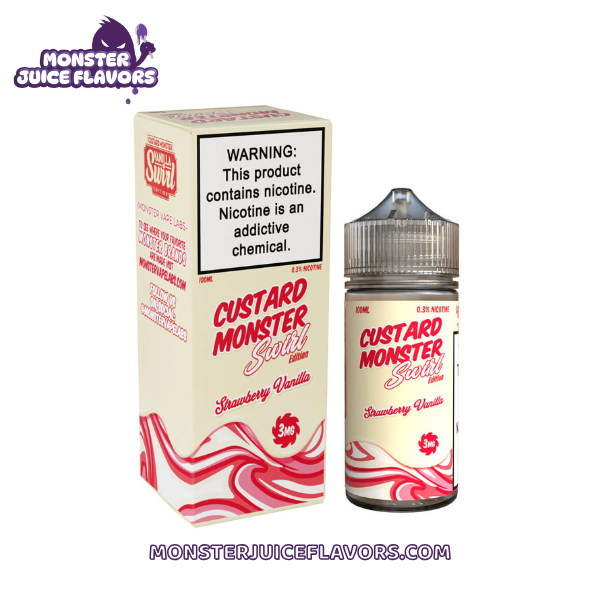 Strawberry Vanilla Custard Monster E-Liquid Swirl Edition - 100mL