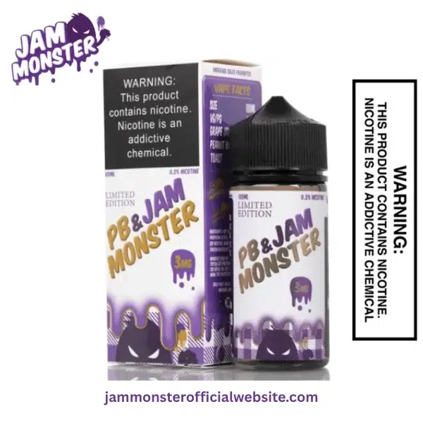 Grape Jam + Peanut Butter E-Liquid by Jam Monster 100ml Vape Device