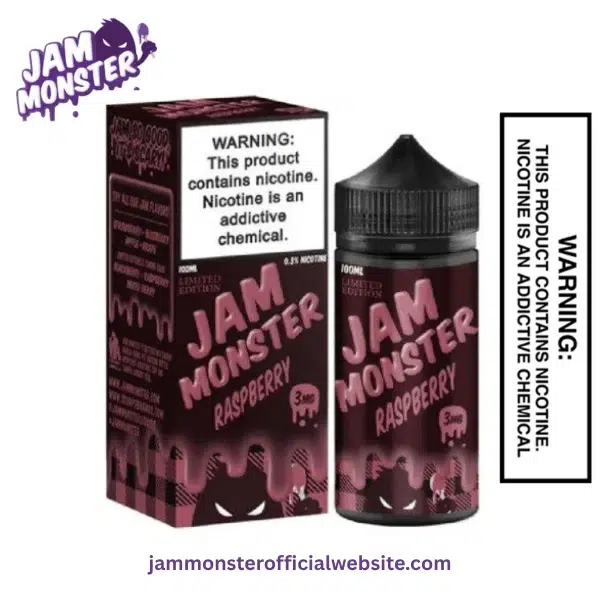 RASPBERRY E Liquid Jam Monster 100ml Vape Device